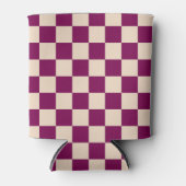 Rafraîchisseur Pour Canette Maroon and beige checkerboard pattern (Devant)