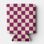 Rafraîchisseur Pour Canette Maroon and beige checkerboard pattern (Dos)