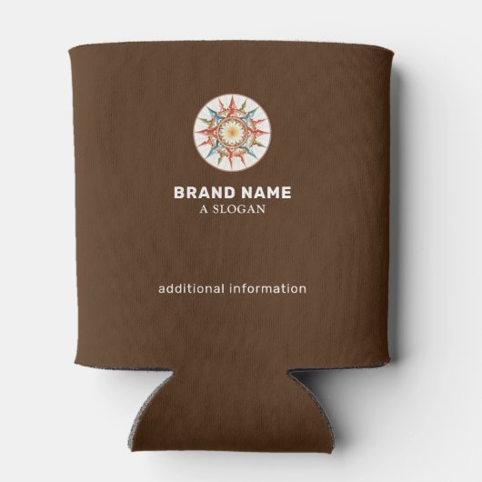 Rafraîchisseur Pour Canette marque nom d'entreprise promo brun peut refroidir (Dos)