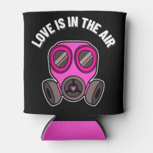 Rafraîchisseur Pour Canette Masque à gaz rose Love Is In The Air Refroidisseur