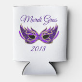 Rafraîchisseur Pour Canette Masque Mardi Gras 2018 (Devant)