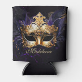 Rafraîchisseur Pour Canette Masquerade Mask Gold Purple Dramatic Name Keepsake (Devant)