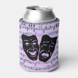Rafraîchisseur Pour Canette Masques de musique et de théâtre violets