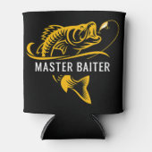 Rafraîchisseur Pour Canette Master Baiter - Funny Fishing T-ShirtLéger, (Devant)