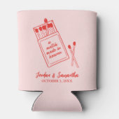 Rafraîchisseur Pour Canette Match Fabriqué en Ciel Rouge & Rose Mariage Faveur (Dos)