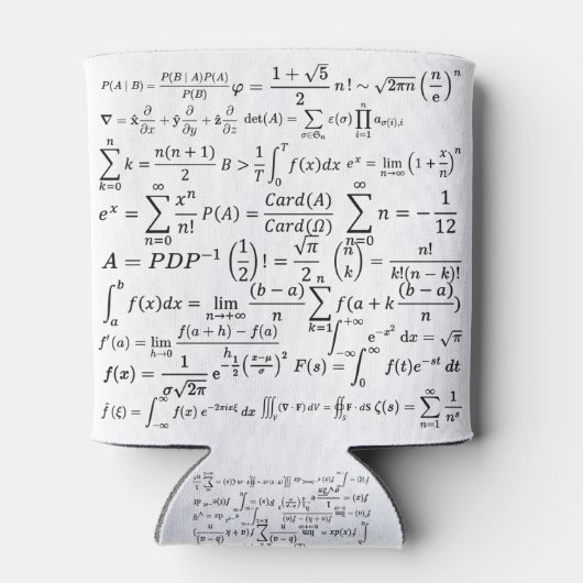 Rafraîchisseur Pour Canette math equations and formulas (Dos)