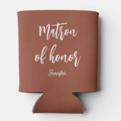 Rafraîchisseur Pour Canette Matron d'honneur Brown Mariage blanc (Dos)