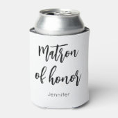 Rafraîchisseur Pour Canette Matron d'honneur Mariage noir blanc (Can devant)