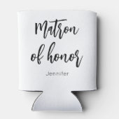 Rafraîchisseur Pour Canette Matron d'honneur Mariage noir blanc (Dos)