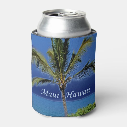 Rafraîchisseur Pour Canette Maui Hawaii Palm Tree Ocean Photographie (Can devant)