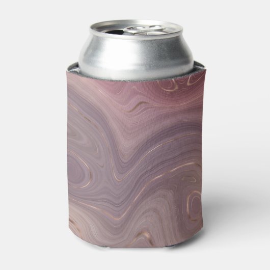 Rafraîchisseur Pour Canette Mauve Strata | Dusty Rose et Rose Gold Agate (Can devant)