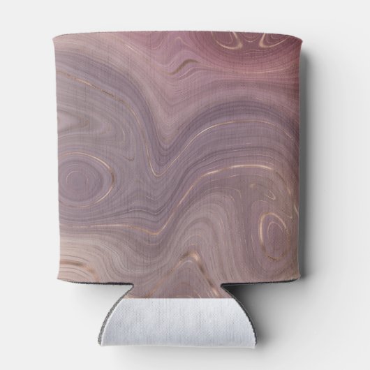 Rafraîchisseur Pour Canette Mauve Strata | Dusty Rose et Rose Gold Agate (Dos)