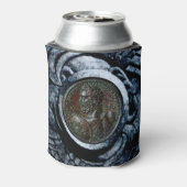 Rafraîchisseur Pour Canette MEDALLION ROMAIN ANTIQUE BRONZE, Griffins d'argent (Can Dos)