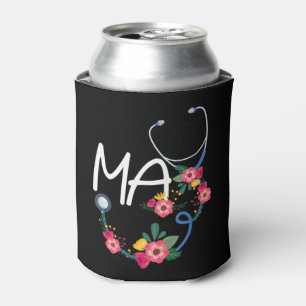 Rafraîchisseur Pour Canette Médicale Assistant Hôpital Stethoscope Floral Wrea