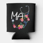 Rafraîchisseur Pour Canette Médicale Assistant Hôpital Stethoscope Floral Wrea (Devant)