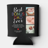 Rafraîchisseur Pour Canette Meilleur Bonus Papa Stepfather 6 Photo Can Cooler (Dos)