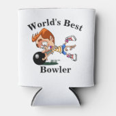 Rafraîchisseur Pour Canette Meilleur Bowler du monde (Devant)
