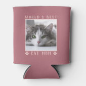 Rafraîchisseur Pour Canette Meilleur Chat Mondial Maman Empreintes de pattes P (Devant)