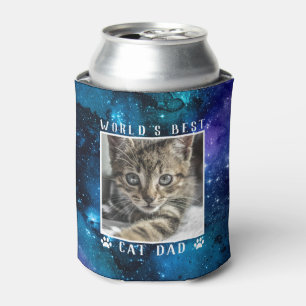 Rafraîchisseur Pour Canette Meilleur Chat Papa Empreintes de pattes Space Pet