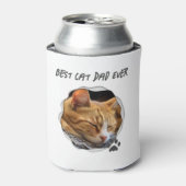 Rafraîchisseur Pour Canette Meilleur Chat Papa Jamais Photo (Can devant)