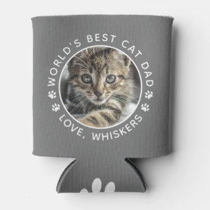 Rafraîchisseur Pour Canette Meilleur chat papa mignon photo personnalisée pour