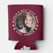 Rafraîchisseur Pour Canette Meilleur Chien Maman Empreintes de pattes Personna (Dos)