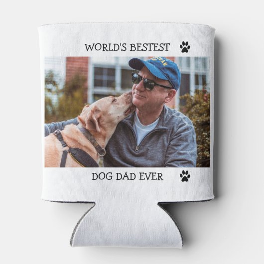 Rafraîchisseur Pour Canette Meilleur Chien Papa Jamais Personnalisé Animaux de (Dos)