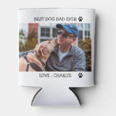 Rafraîchisseur Pour Canette Meilleur Chien Papa Jamais Personnalisé Animaux do (Devant)