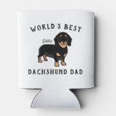 Rafraîchisseur Pour Canette Meilleur Dachshund Papa Dachshund Nom personnalisé (Dos)