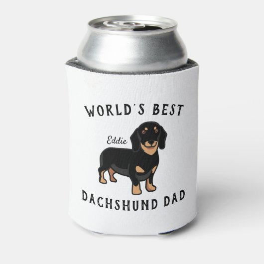 Rafraîchisseur Pour Canette Meilleur Dachshund Papa Dachshund Nom personnalisé (Can Dos)