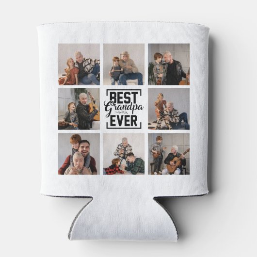 Rafraîchisseur Pour Canette Meilleur Grand-Père Ever 8 Photo Collage Can Coole (Dos)