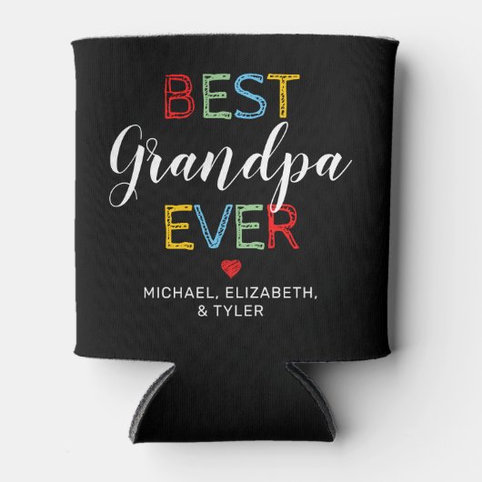 Rafraîchisseur Pour Canette Meilleur Grand-Père Ever Cadeau 4 Photo Can Cooler (Devant)