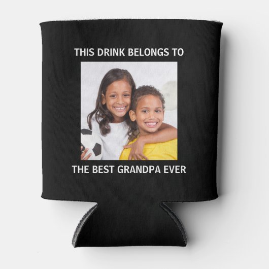 Rafraîchisseur Pour Canette Meilleur grand-père jamais photo personnalisée Noi (Devant)
