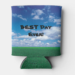 Rafraîchisseur Pour Canette Meilleur Jour Jamais ! L'herbe verte ciel bleu peu