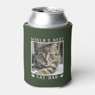 Rafraîchisseur Pour Canette Meilleur Papa Chat du Monde Empreintes de Patte Ph