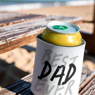 Rafraîchisseur Pour Canette Meilleur Papa de Tous les Temps Moderne Noir et Gr