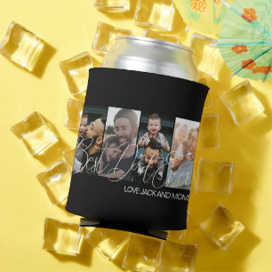 Rafraîchisseur Pour Canette Meilleur papa Ever Quatre Photo Collage