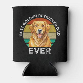 Rafraîchisseur Pour Canette Meilleur Papa Golden Retriever de tous les temps