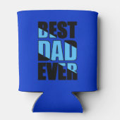 Rafraîchisseur Pour Canette Meilleur papa jamais bleu (Dos)