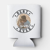 Rafraîchisseur Pour Canette Meilleur papa jamais Fête des pères moderne photo (Dos)