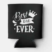 Rafraîchisseur Pour Canette Meilleur papa jamais moderne noir et blanc (Devant)