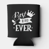 Rafraîchisseur Pour Canette Meilleur papa jamais moderne noir et blanc (Dos)