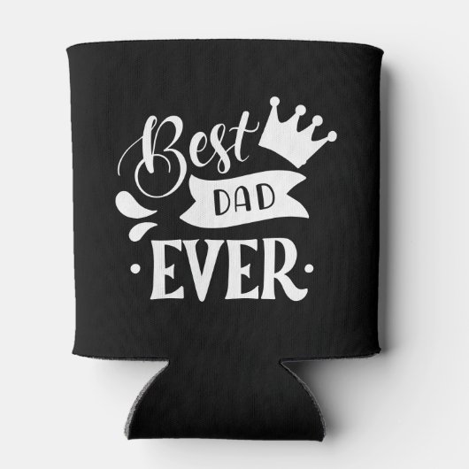 Rafraîchisseur Pour Canette Meilleur papa jamais moderne noir et blanc (Dos)