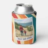 Rafraîchisseur Pour Canette Meilleur Papa Jamais Rétro 2 Photo Can Cooler (Can devant)