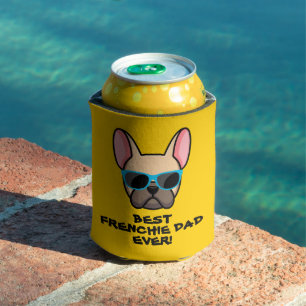 Rafraîchisseur Pour Canette Meilleure Fête des pères Frenchie Dad