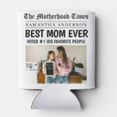 Rafraîchisseur Pour Canette Meilleure Maman Jamais Journal Personnalisé Nom et (Dos)