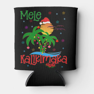 Rafraîchisseur Pour Canette Mele Kalikimaka Hawaiian Joyeux Noël Aloha