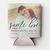 Rafraîchisseur Pour Canette Même amour Différente Date Calligraphie Mariage Ph (Devant)