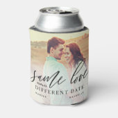 Rafraîchisseur Pour Canette Même amour Différente Date Calligraphie Mariage Ph (Can Dos)