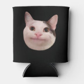 Rafraîchisseur Pour Canette Mème de chat poli noir double face (Devant)